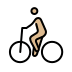 person biking, medium-light skin tone